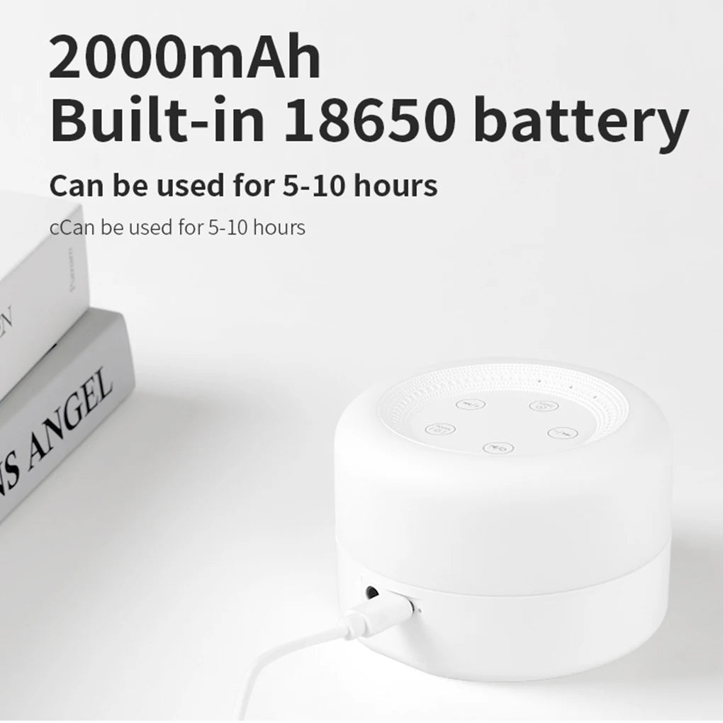 Baby White Noise Machine Soother Adjustable Night Light with 12 Soothing Sounds 7 Lighting Colors Timer for Baby Students Adults