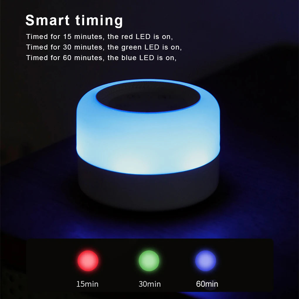 Baby White Noise Machine Soother Adjustable Night Light with 12 Soothing Sounds 7 Lighting Colors Timer for Baby Students Adults