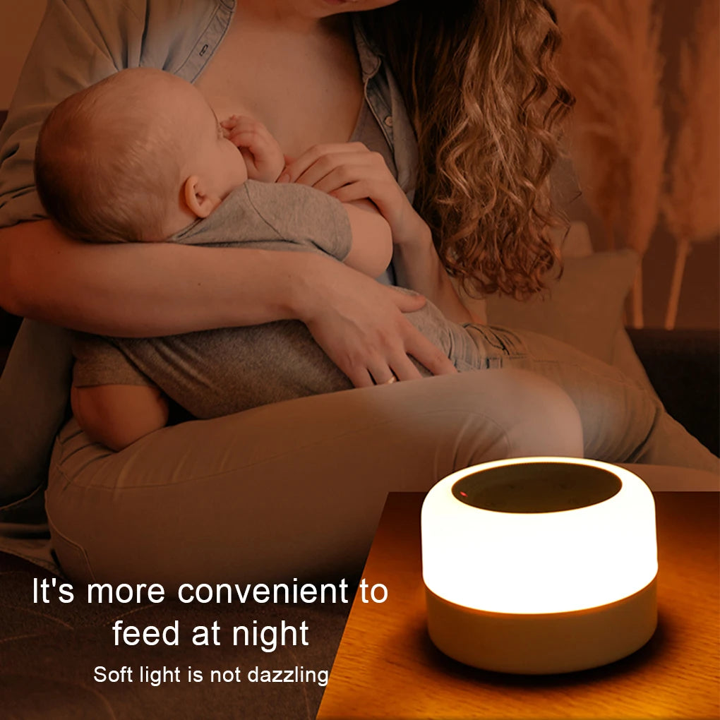 Baby White Noise Machine Soother Adjustable Night Light with 12 Soothing Sounds 7 Lighting Colors Timer for Baby Students Adults