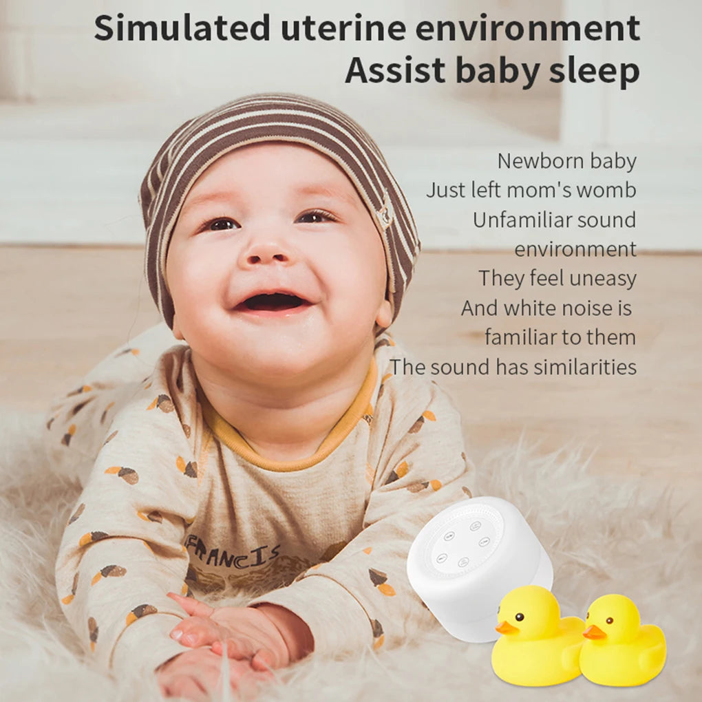 Baby White Noise Machine Soother Adjustable Night Light with 12 Soothing Sounds 7 Lighting Colors Timer for Baby Students Adults