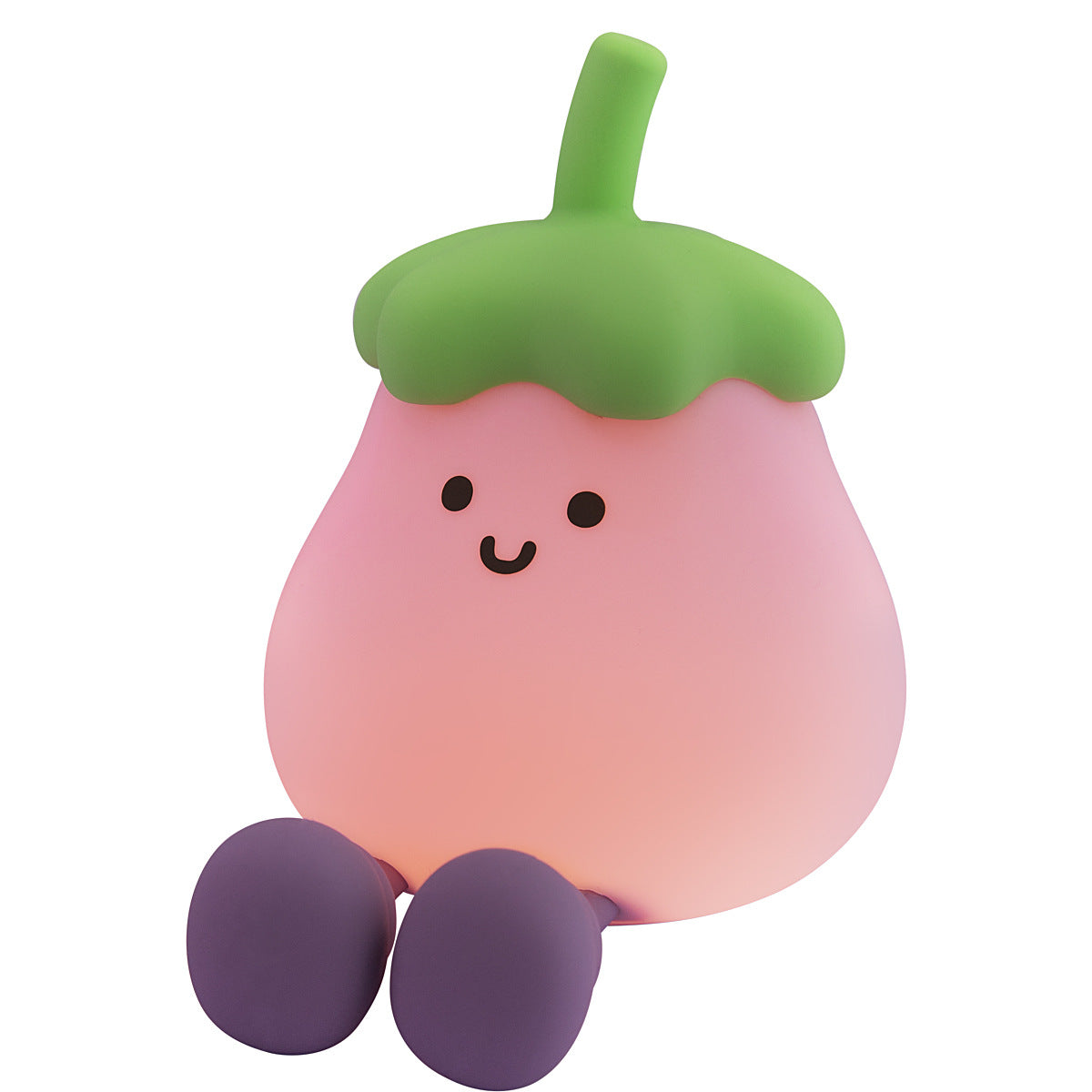 Eggplant night light nursing eye protection bedroom sleep light with sleeping pat lamp silicone charging night light