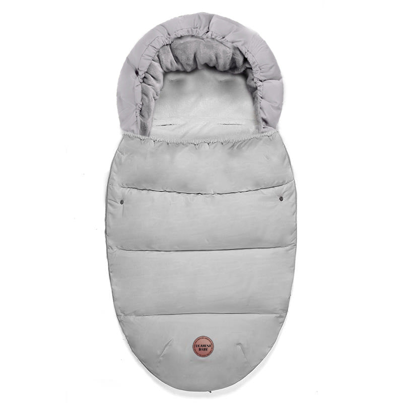 Footmuff baby stroller sleeping bag with fleece, thickened, constant temperature and warm solid color for your baby's autumn and winter outing