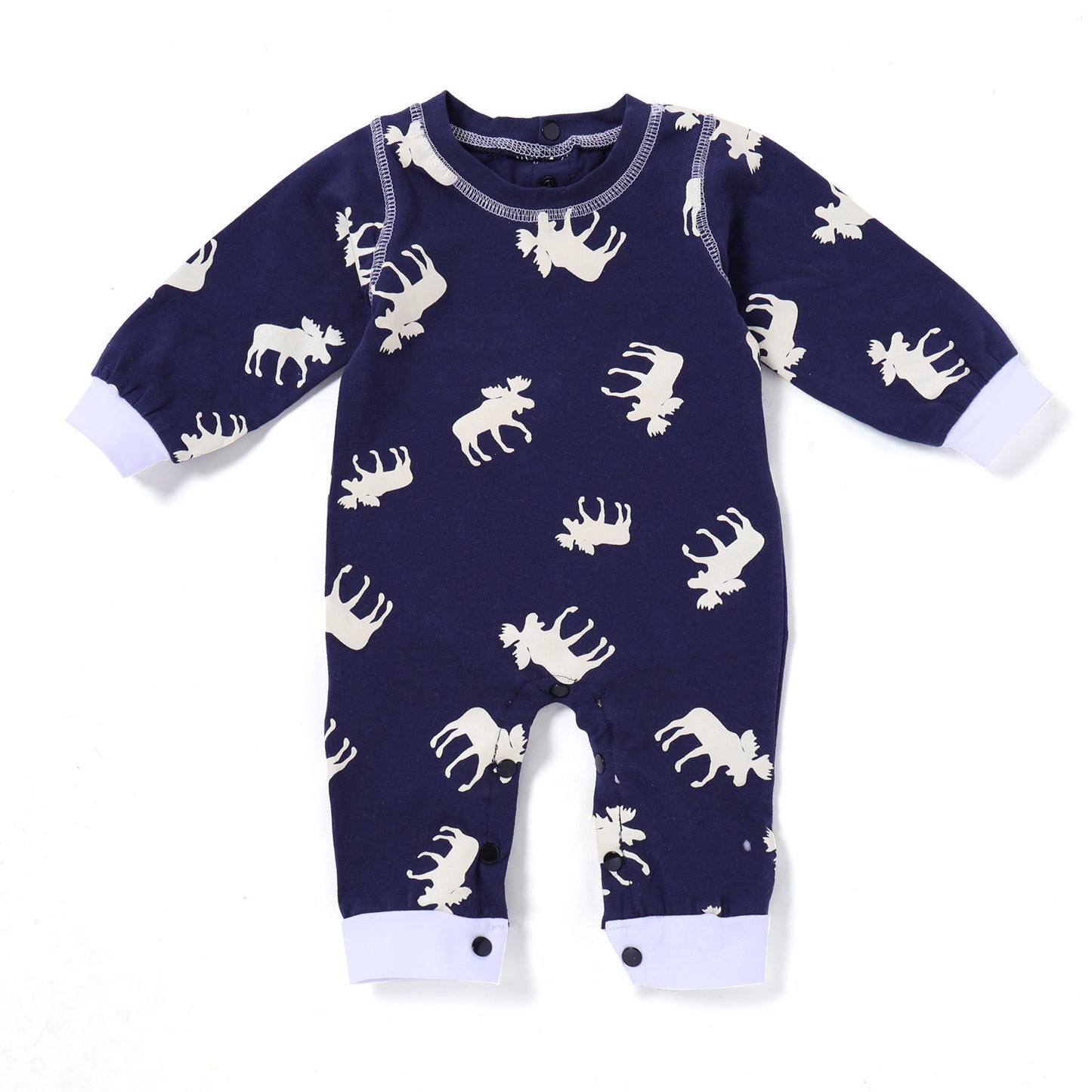 Fashon Newborn Infant Baby Girl Boy Moose Deer Long Sleeve Cotton Romper One-pieces Xmas Outfits Christmas