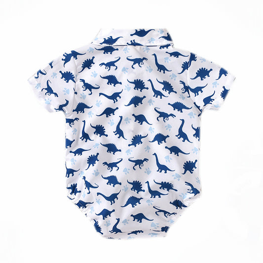 A boy's summer short-sleeved shirt, shorts and a boy's gentleman's dress