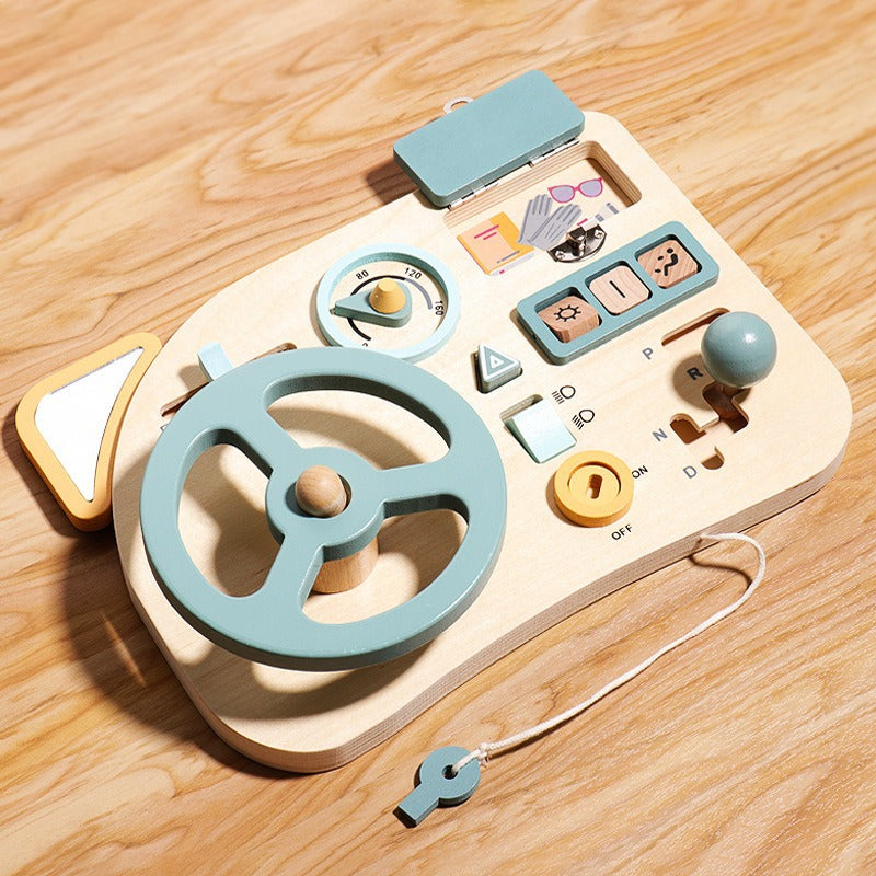 Montessori early education steering wheel simulation busy board children play house learning driving educational toy CECPC