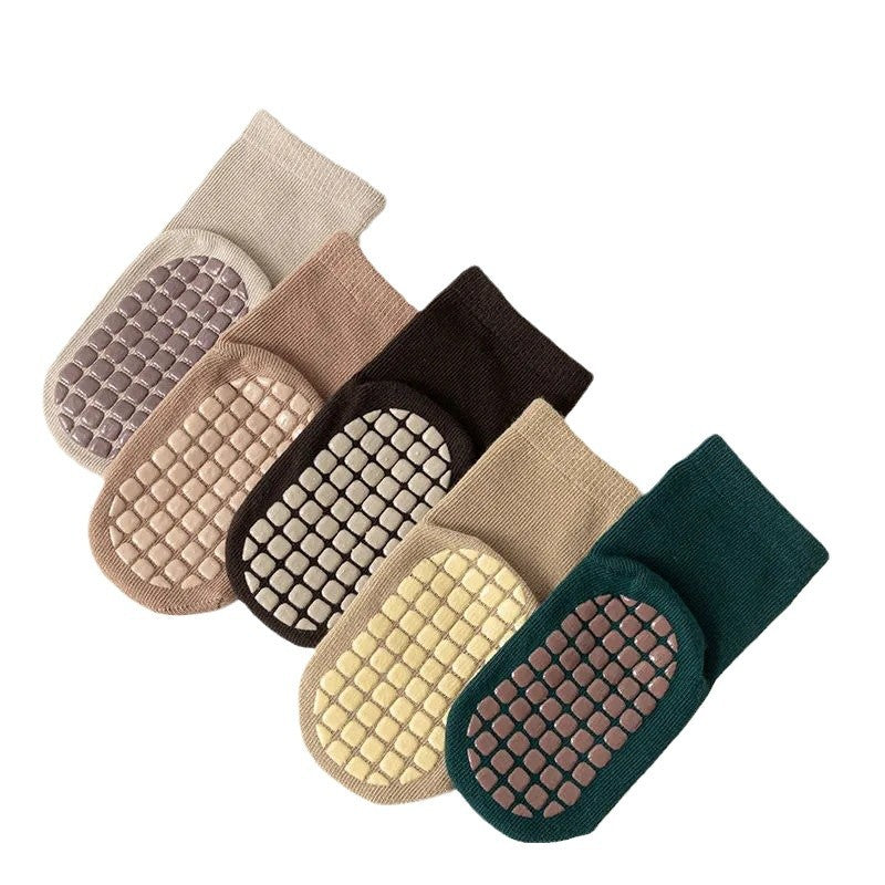 Spring and autumn children's socks, mif full bottom rubber, cool and anti-slip baby cotton socks