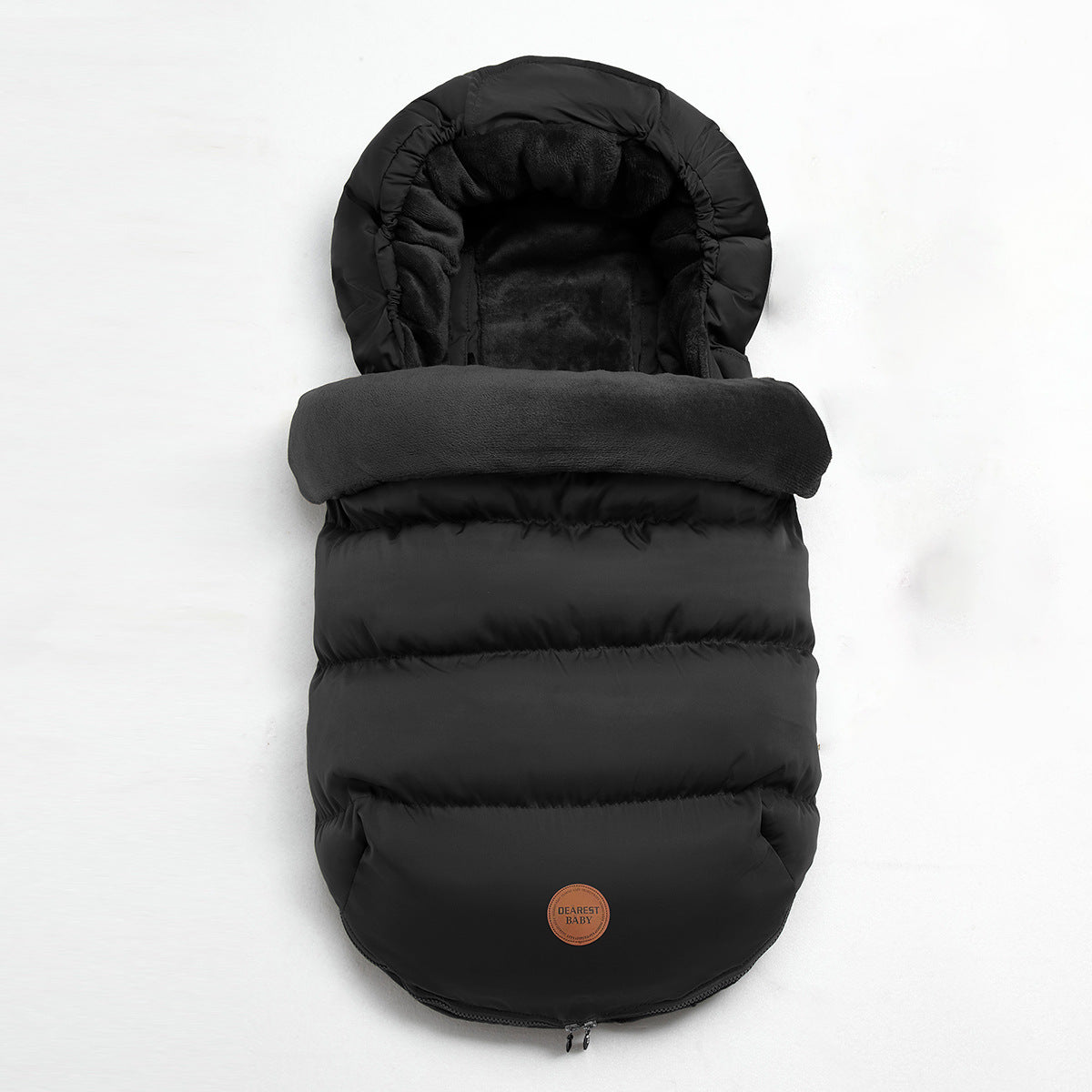 Footmuff baby stroller sleeping bag with fleece, thickened, constant temperature and warm solid color for your baby's autumn and winter outing