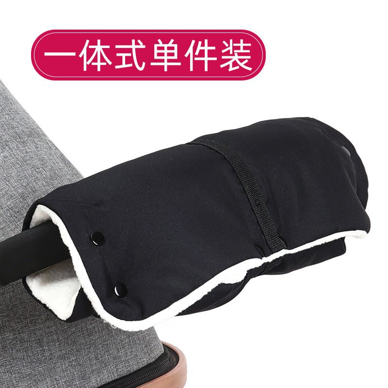 Baby stroller warm gloves, windproof and cold-proof in winter, thick fleece stroller gloves, direct supply