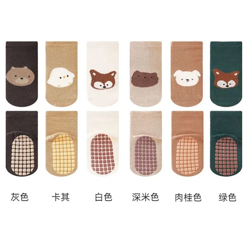 Spring and autumn children's socks, mif full bottom rubber, cool and anti-slip baby cotton socks