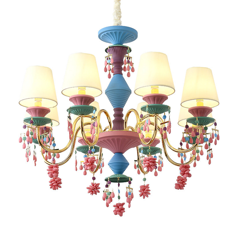 Creative Children's Room Girl Princess Room Bedroom American color crystal chandelier Color chandelier Dining room Lighting