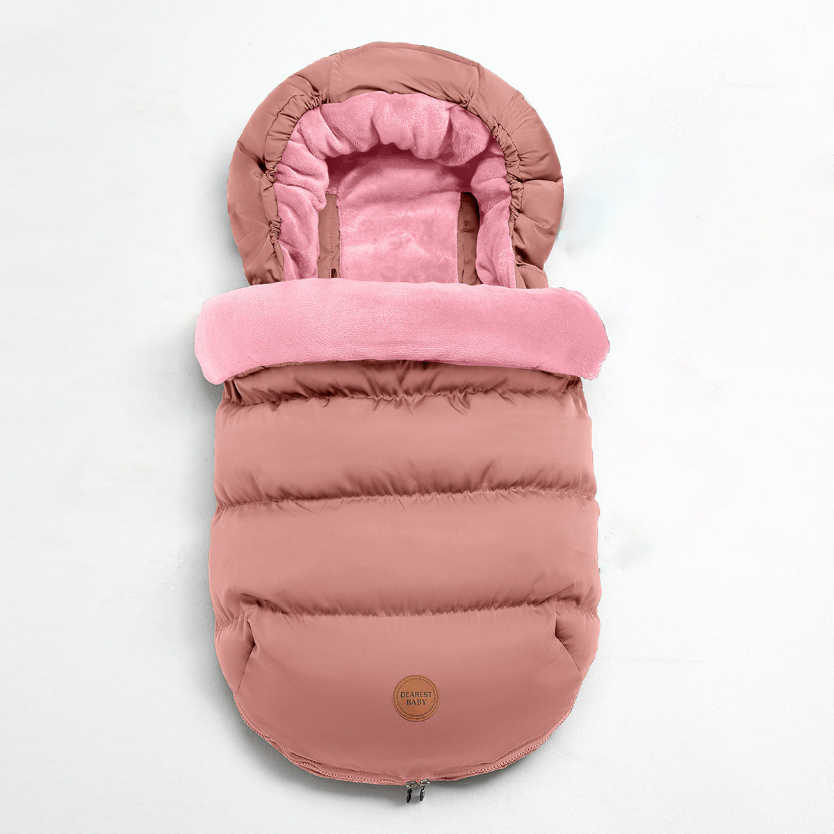Footmuff baby stroller sleeping bag with fleece, thickened, constant temperature and warm solid color for your baby's autumn and winter outing