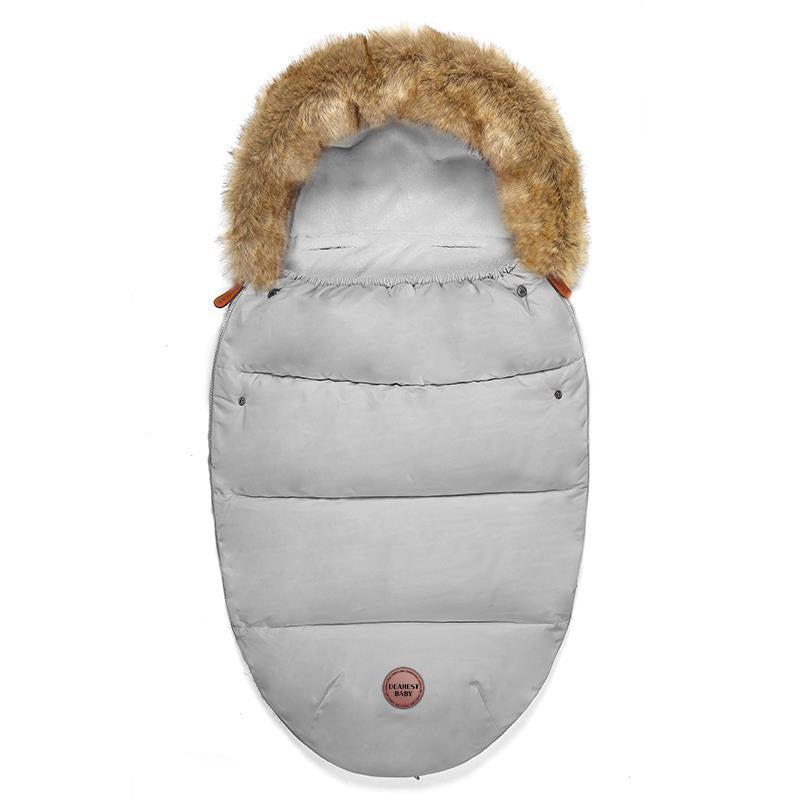 Footmuff baby stroller sleeping bag with fleece, thickened, constant temperature and warm solid color for your baby's autumn and winter outing